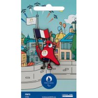 パリ2024パラリンピックマスコット フラッグピンバッジ